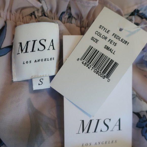 MISA ONE SHOULDER DRESS ALEXANDRA LILAC FLORAL - Picture 6 of 8